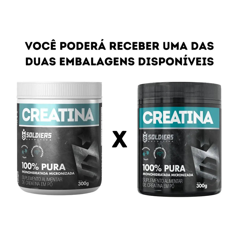 Creatina Monohidratada Pote 300g-Pura importada 100%-Soldiers Nutrition