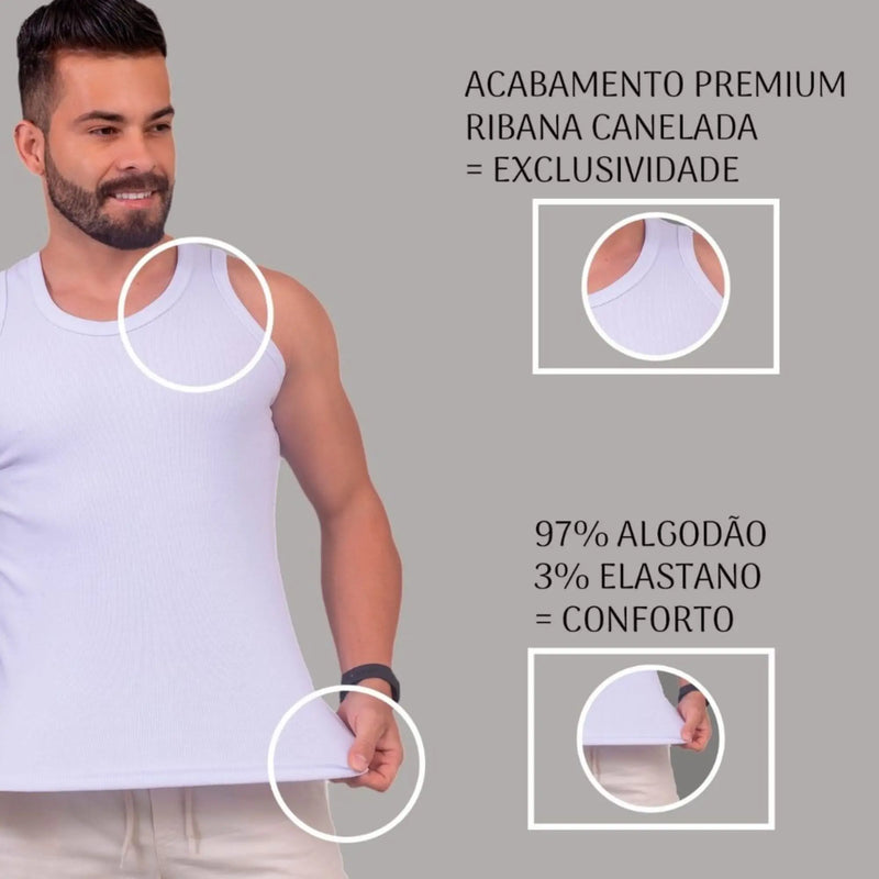 Camisa regata masculina lisa (Básica)