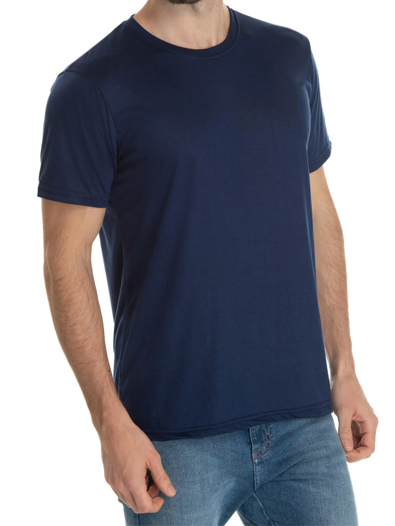 Camiseta masculina básica de malha fria