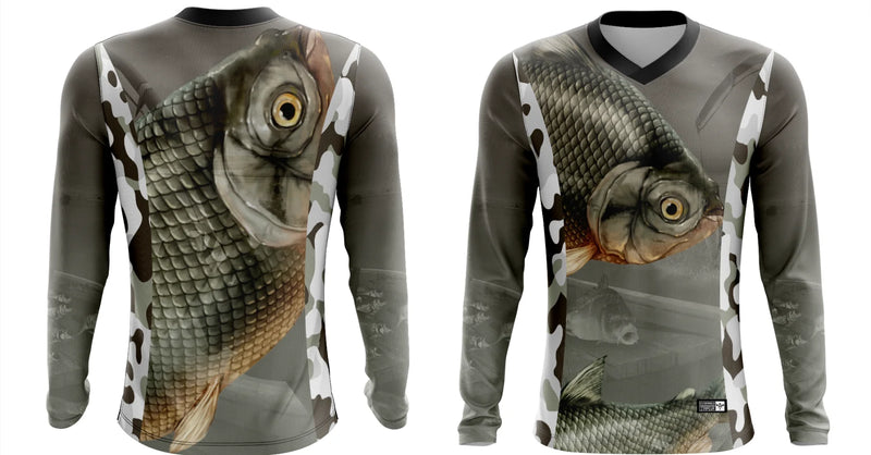 Camisa de pesca secagem rápida com proteção Uv50