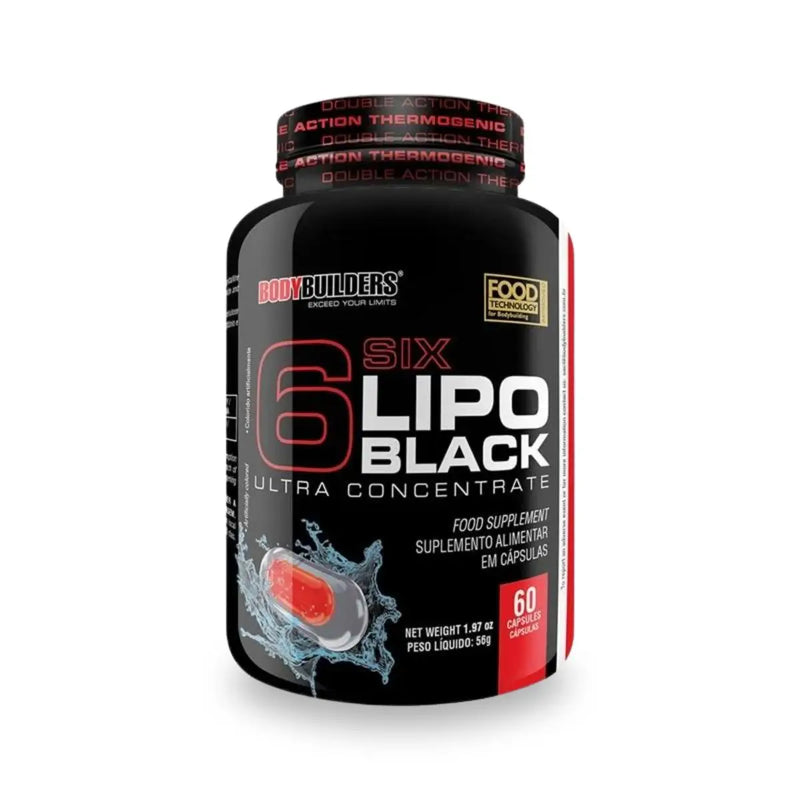 Termogenico Lipo 6 Black Ultra Concentrado 60 Cápsulas - Suplemento em Cápsulas para Queima de Calorias para Fisiculturistas