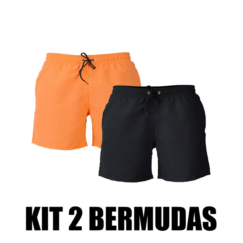 Kit 2 Bermuda Shorts Men's Swim Tactel Lisa