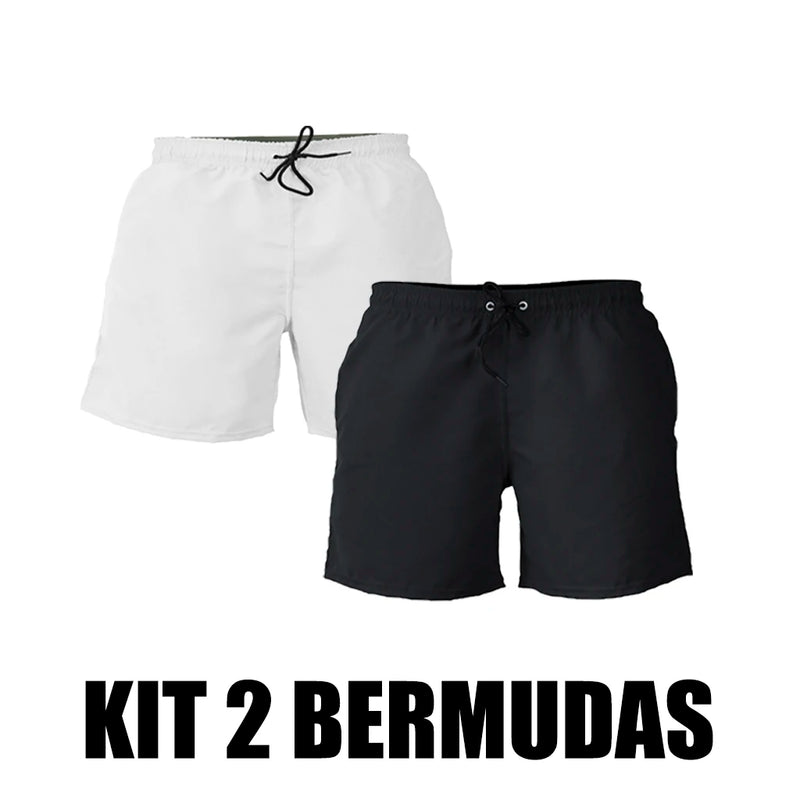 Kit 2 Bermuda Shorts Men's Swim Tactel Lisa