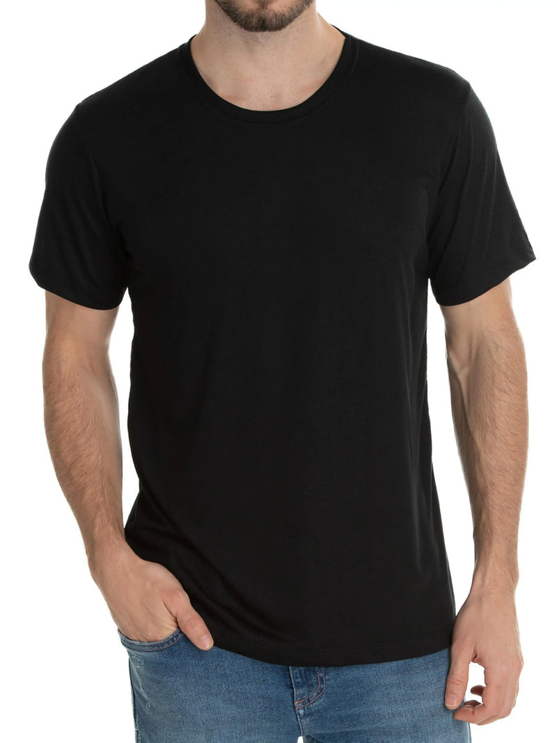 Camiseta masculina básica de malha fria