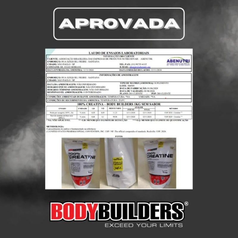 Creatina Pura Monohidratada 100% importada refil 1kg - Bodybuilders