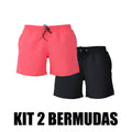 Kit 2 Bermuda Shorts Men's Swim Tactel Lisa