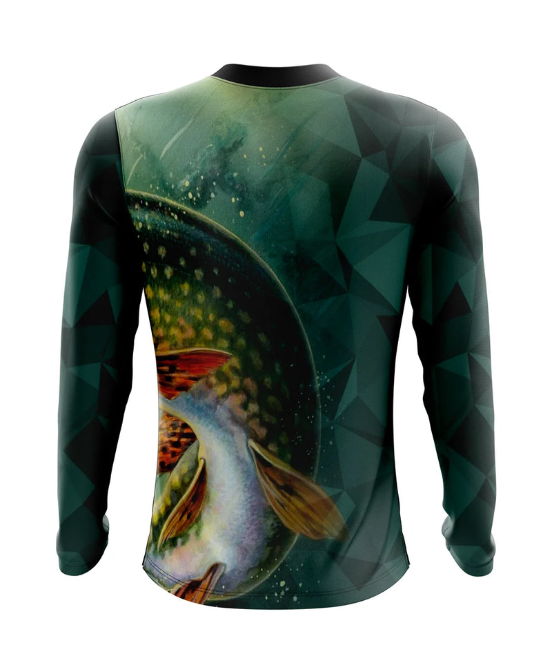 Camisa de pesca secagem rápida com proteção Uv50