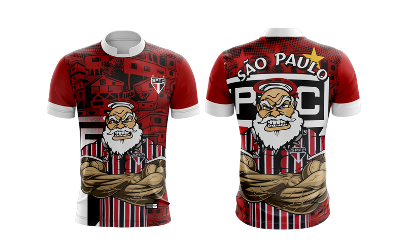 Camiseta Tricolor com Gola (Padre)