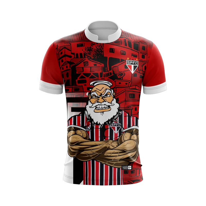 Camiseta Tricolor com Gola (Padre)