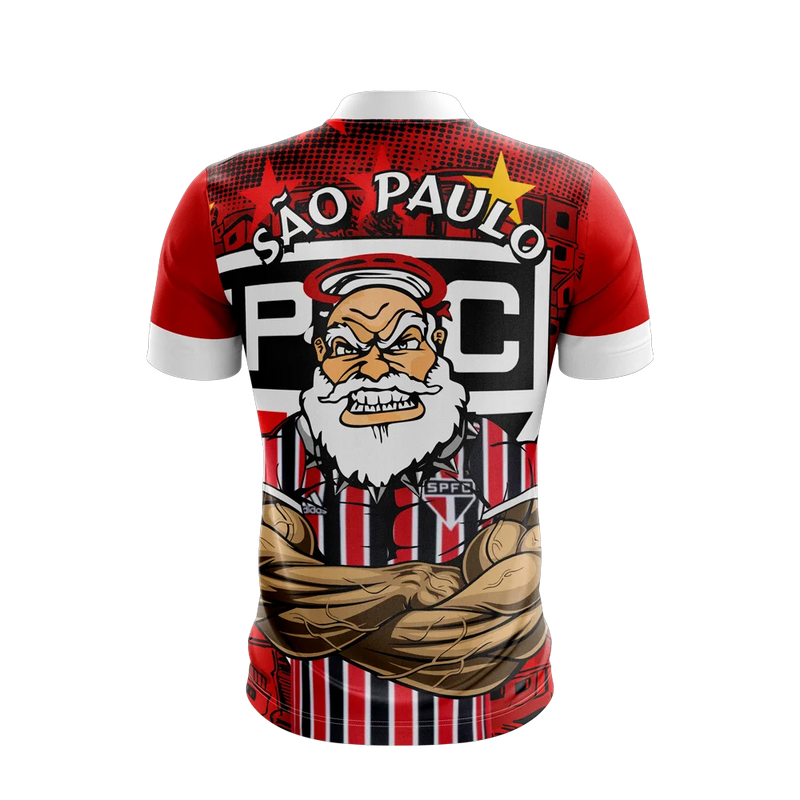 Camiseta Tricolor com Gola (Padre)